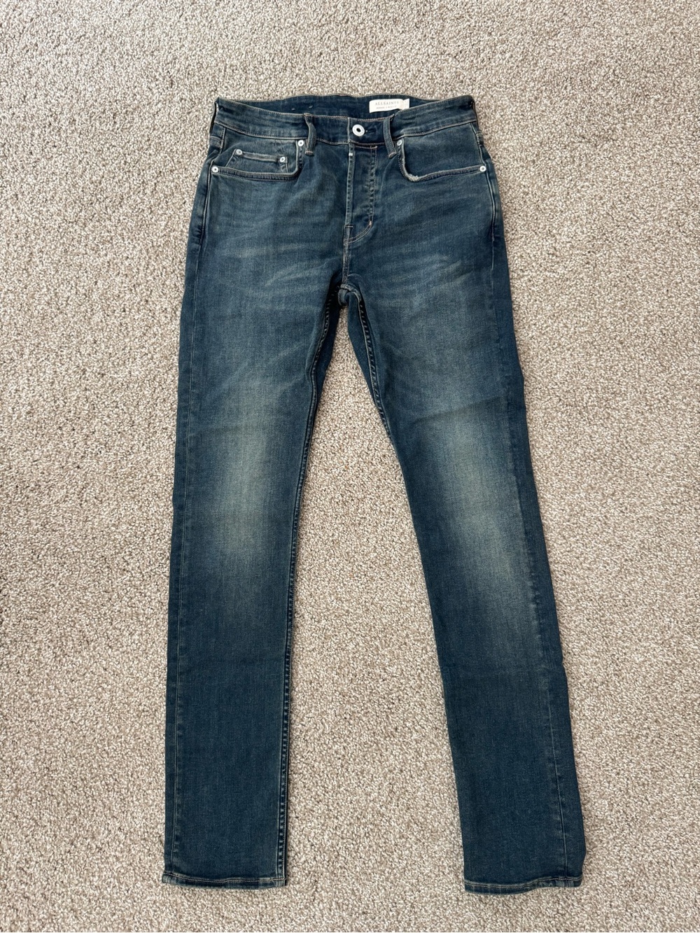 All Saints Men's Dark Indigo Skinny Jeans